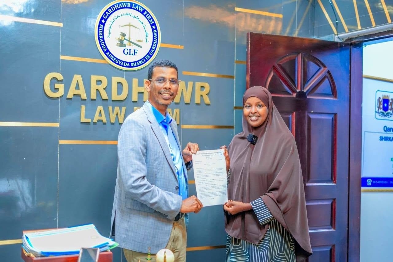 A client consultation at the Gardhawr Law Firm office in Mogadishu